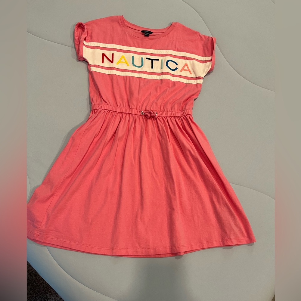 Nautica Pink Flutter Sleeve Sundress Casual